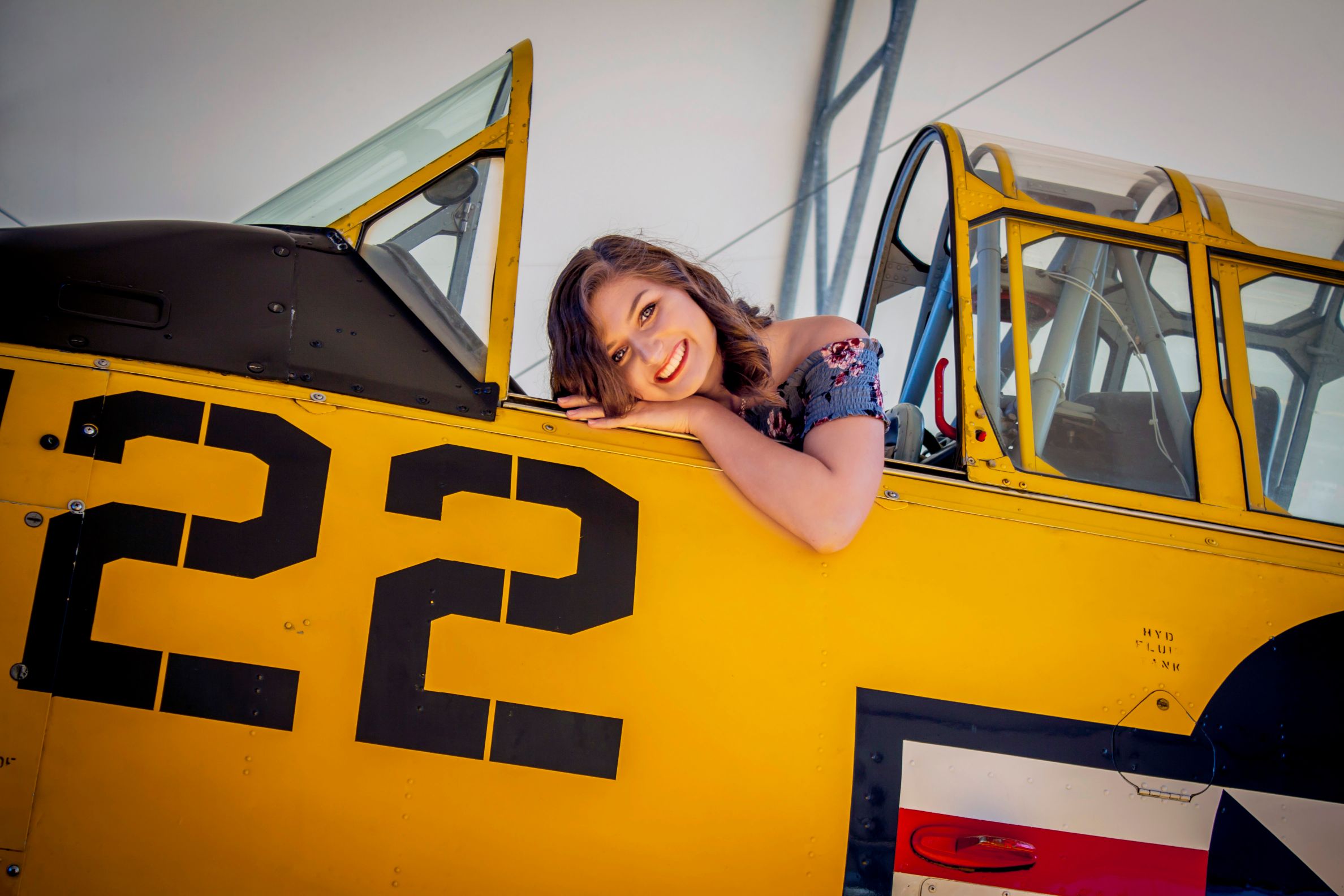 senior photography plane