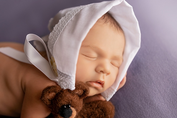 sleeping baby portrait by pensacola newborn photographer